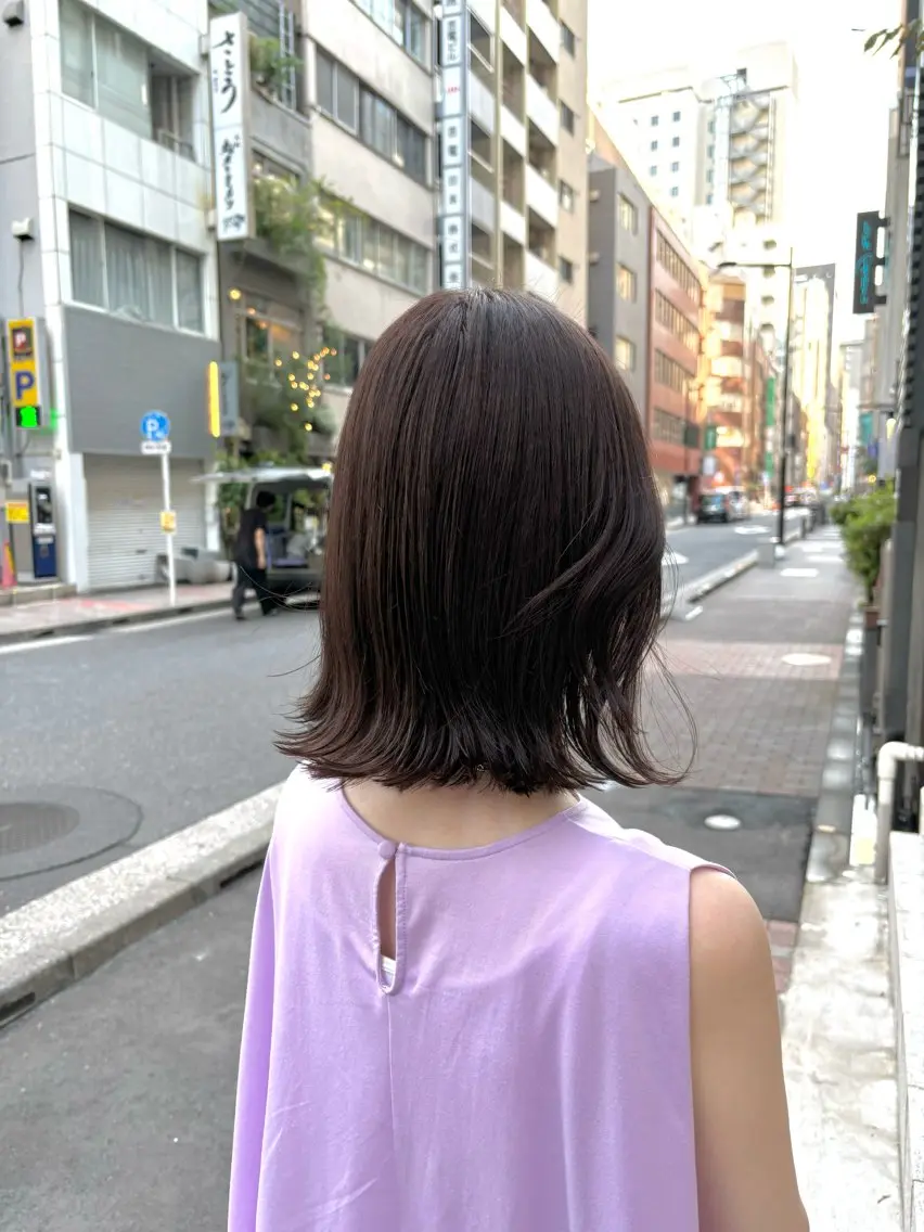 ミディアム 🎀クロスパーマ／ ボブ🎀MOMONAのヘアスタイル