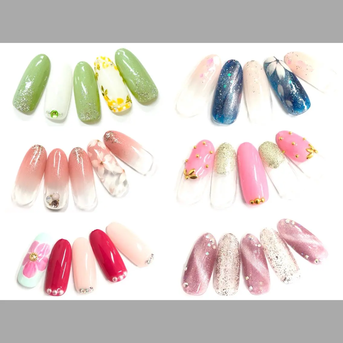 ミディアム ハンドネイル フットネイル NailBeauty コルンのネイルデザイン