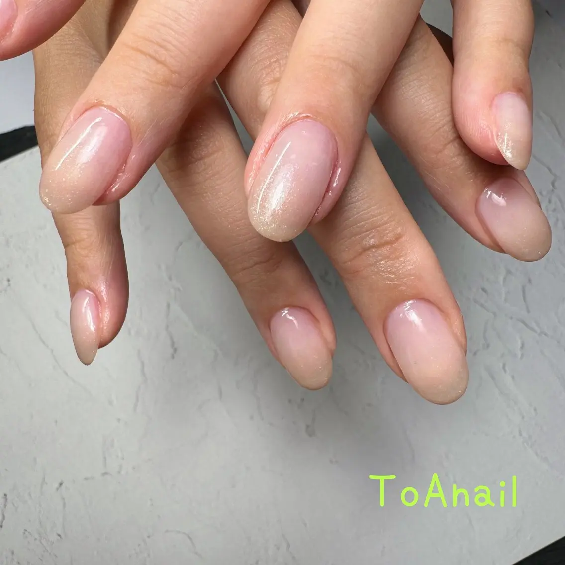 ネイル グラデーション ラメ(グリッター) ラメグラデーション ToA nailのネイルデザイン