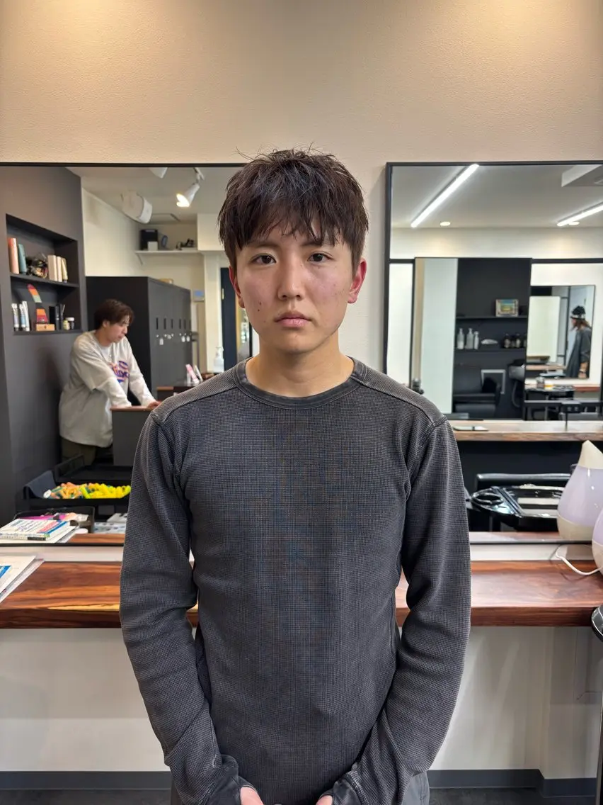 パーマ メンズ カット ヘアカラー トリートメント スパイキーパーマ 柏NO1 藤本葉のヘアスタイル