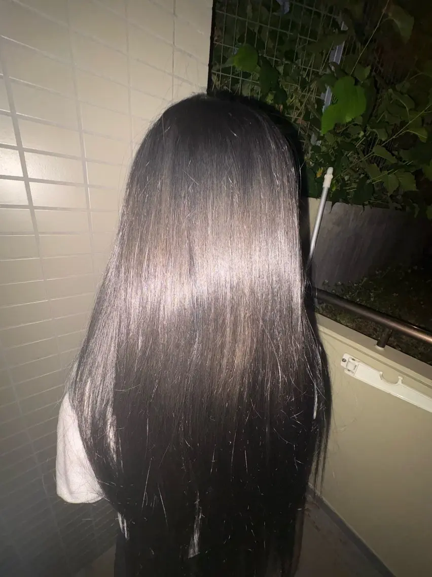 ロング カラー 黒髪 ブルーカラー ブルーブラック ⛓カットモデル 募集中⛓/ﾗ ﾗ ｶのヘアスタイル