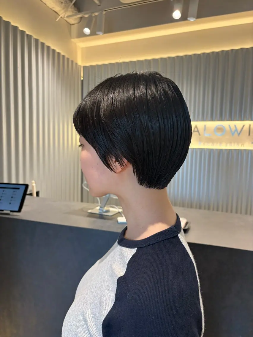ショート カラー パーマ ヘアアレンジ ショートヘア カット トリートメント ヘッドスパ ヘアセット 押切 響　のヘアスタイル