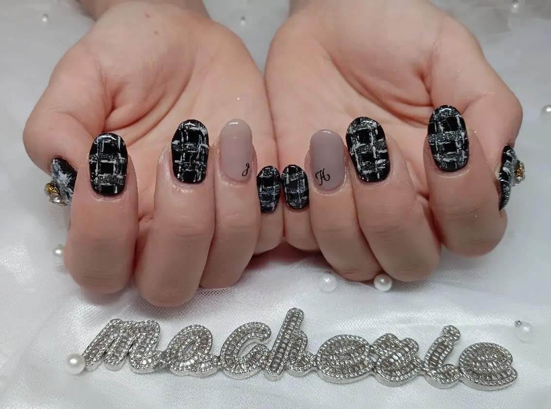 ネイル ツイードネイル ハンドネイル Nail Salon macherieのネイルデザイン