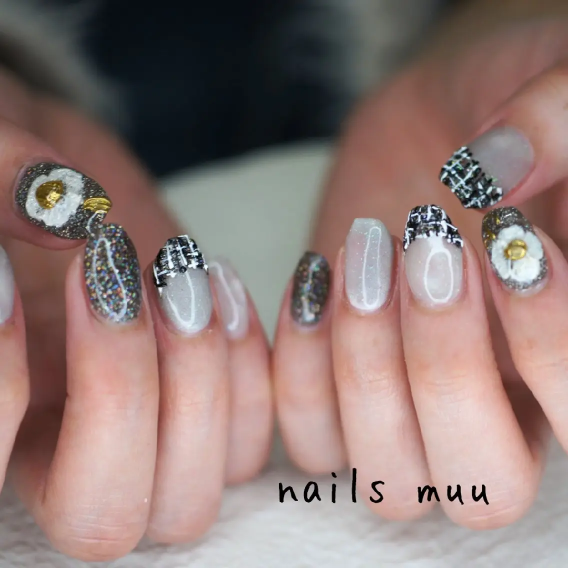 ネイル オーロラネイル キラキラネイル nails muu まゆのネイルデザイン