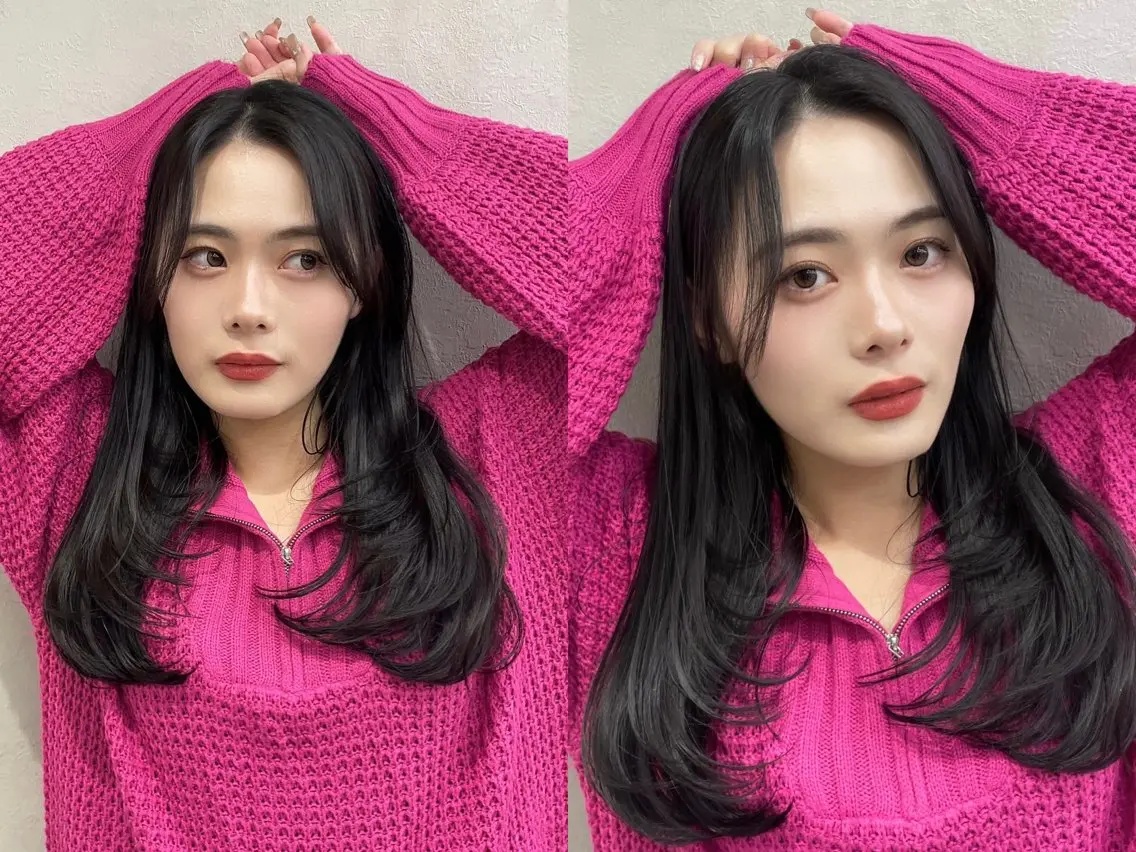 ロング カラー レイヤー/縮毛矯正 マスター✨️タケルのヘアスタイル