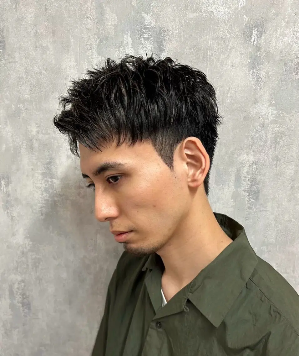 メンズ カット 再現性重視ショート/ レイヤー/ヘアセットのヘアスタイル