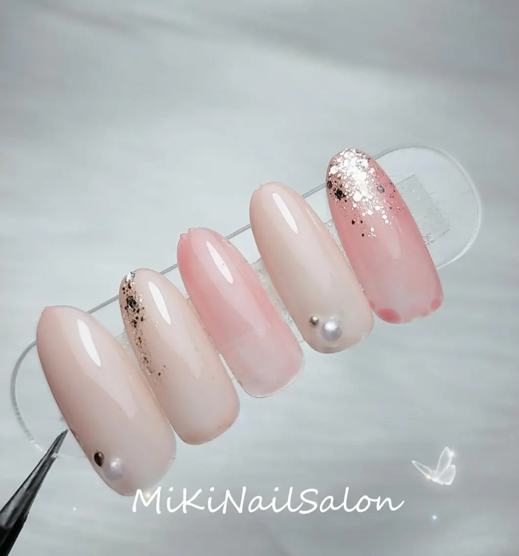 ネイル 長さ出し ジェルネイル 持ち込み ワンカラーネイル 春ネイル ハンドネイル 🎀Yumi✨ ミキネイルサロン池袋のネイルデザイン