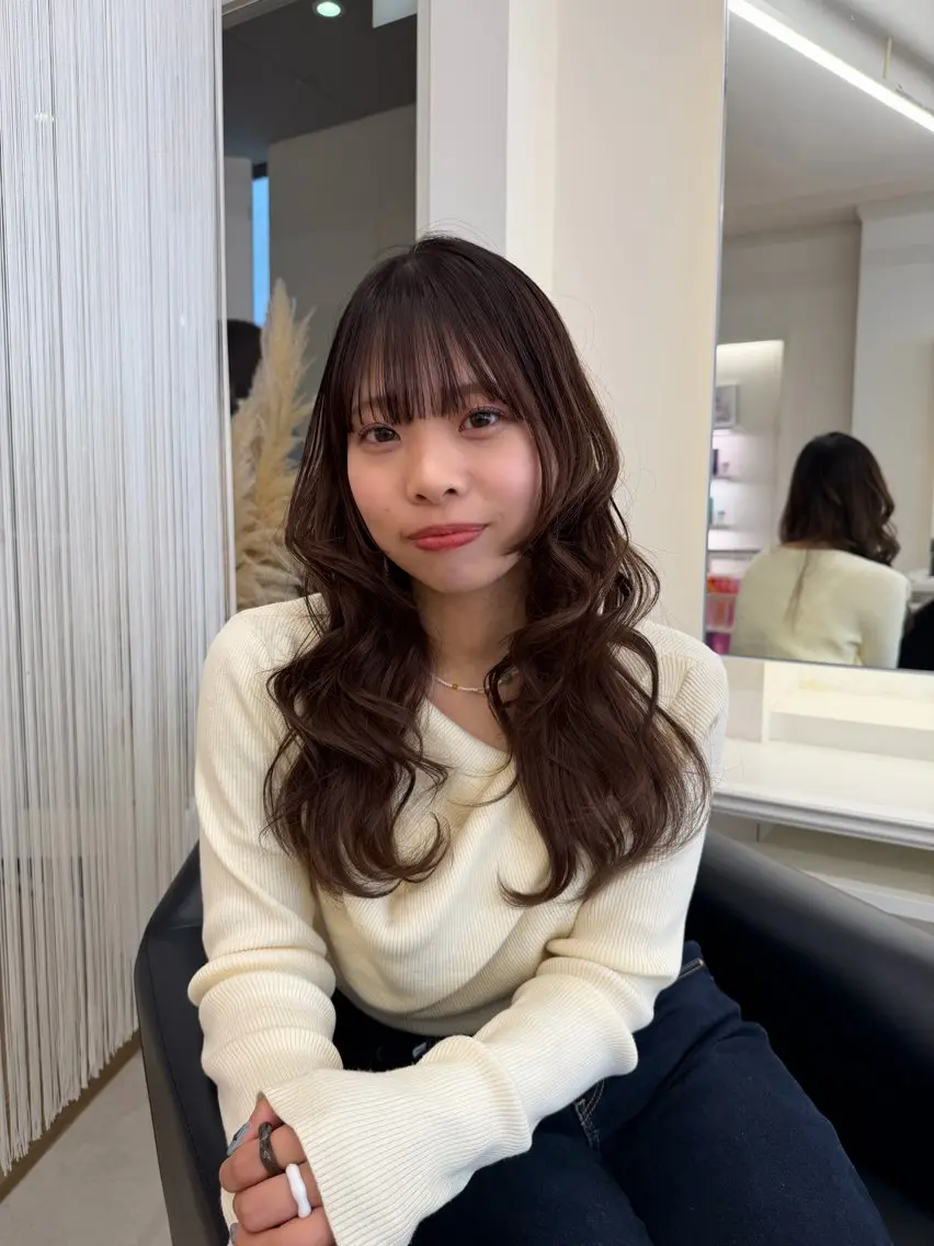 ロング カラー ヘアカラー ParveMix 🩶🫧入江 香名のヘアスタイル