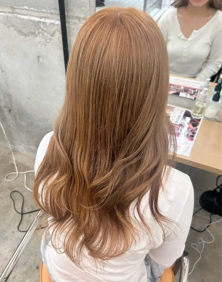 ロング ヘアカラー トリートメント 💙ハイトーン/韓国 style あかねのヘアスタイル