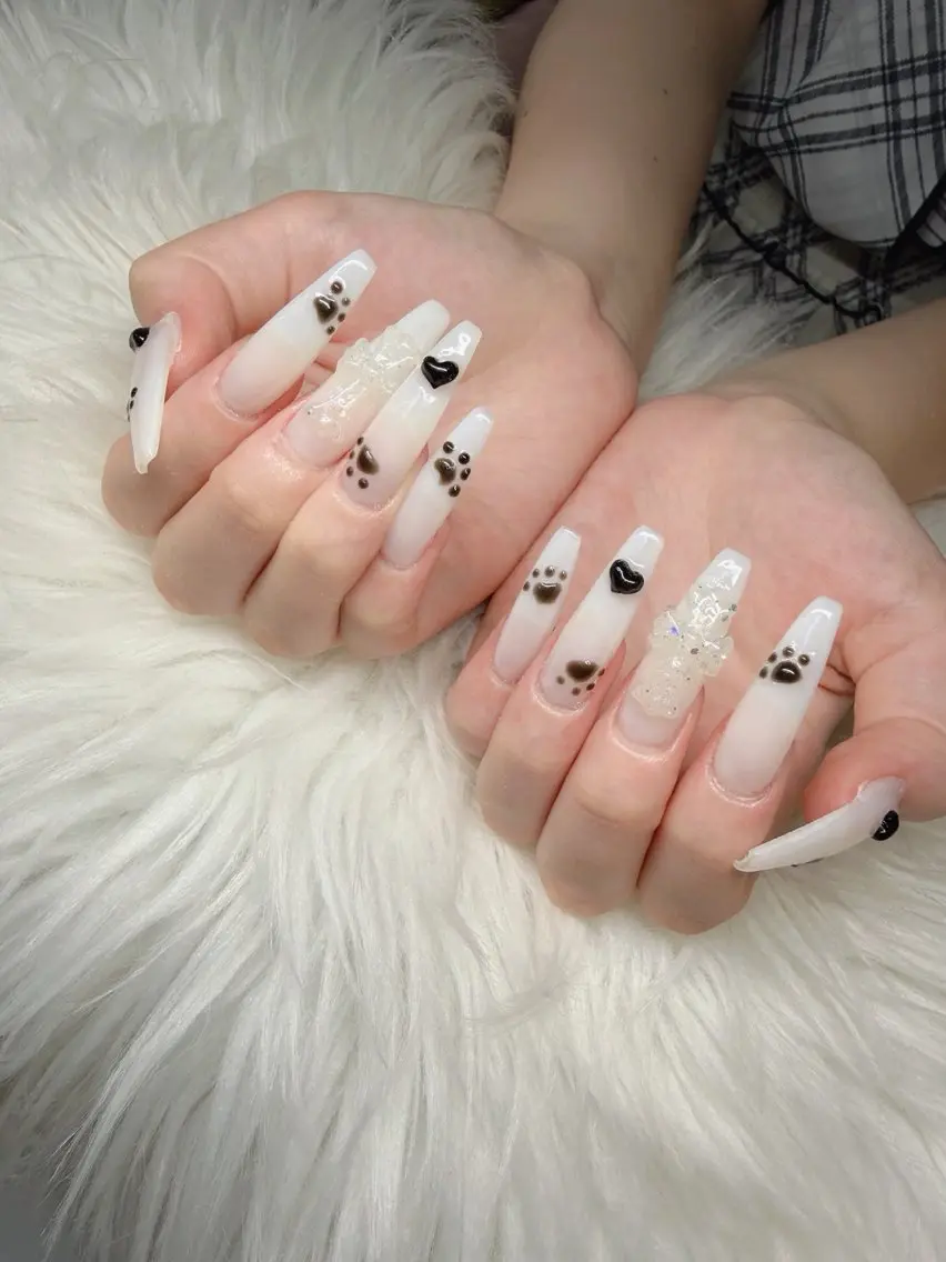 ネイル 長さ出し グラデーション 卒業式 キラキラネイル マグネットネイル ハンドネイル Lee Nailsのネイルデザイン