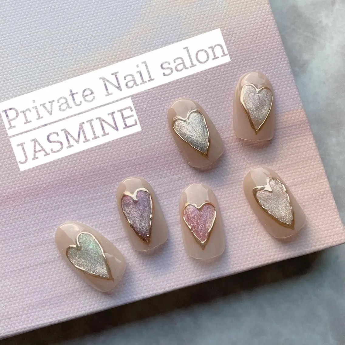 ネイル マグネットネイル ミラーネイル Nail salon JASMINEのネイルデザイン