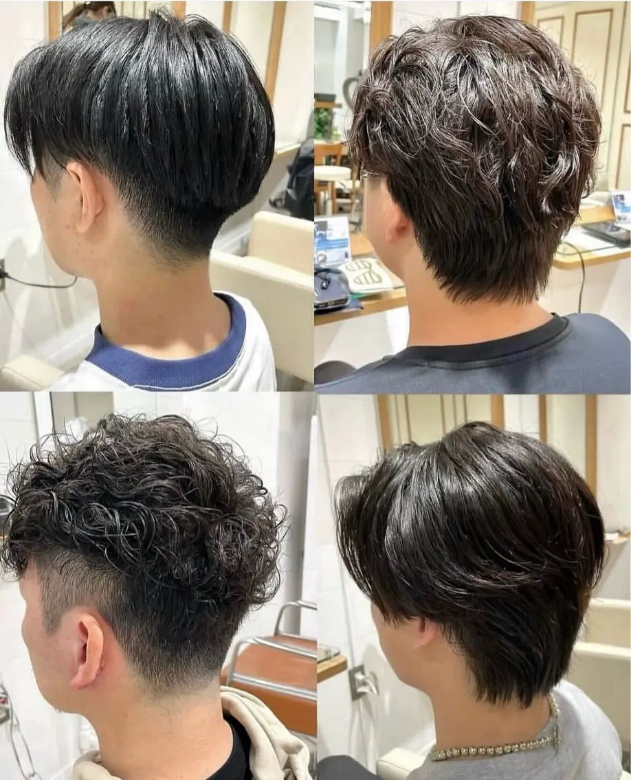 ショート パーマ メンズ カット パーマ 🐝メンズハイライト …Rioのヘアスタイル