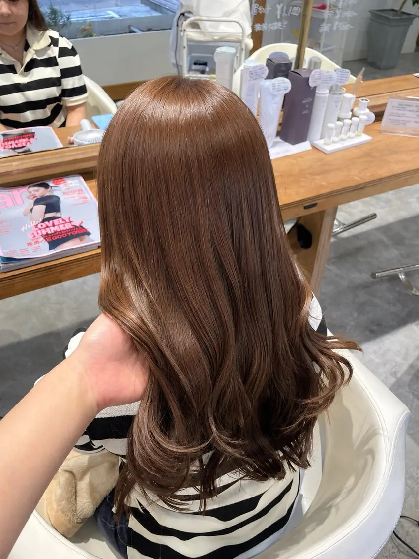 ロング カラー ショートボブ ベージュカラー ブリーチ 透明感カラー ブリーチなしカラー カット ヘアカラー fulam － KAEDEのヘアスタイル