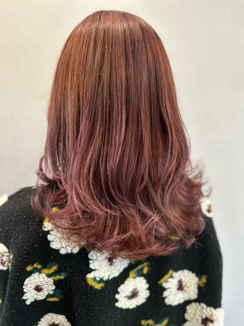ミディアム カラー カット ヘアカラー トリートメント K Harukaのヘアスタイル
