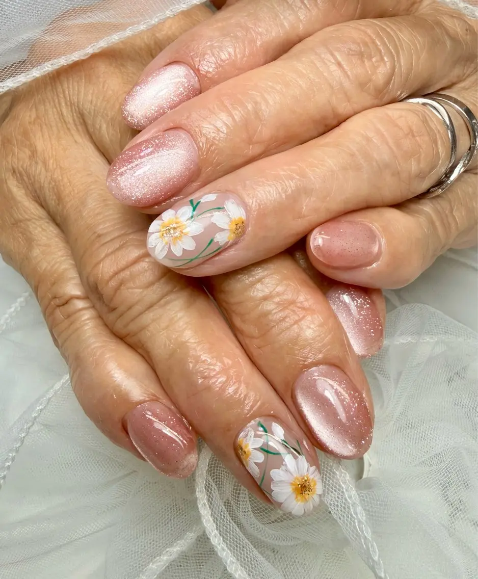 ネイル アートネイル チークネイル フラッシュネイル フラッシュマグ フレンチネイル Mai’s nailのネイルデザイン