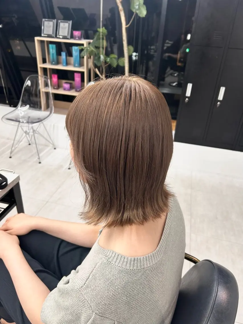 🐩🍈ブリーチなしWカラー+2stepトリートメントの写真