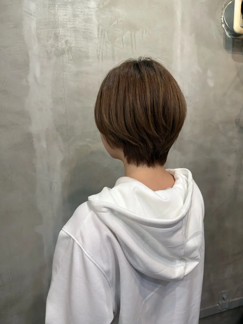 シャンプー+レディースショートカットの写真