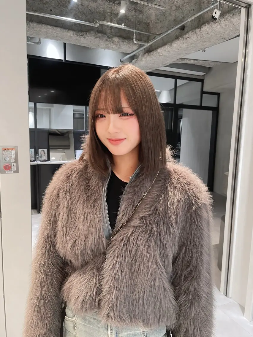 ショート 切りっぱなしボブ ボブ 奥山 みのりのヘアスタイル