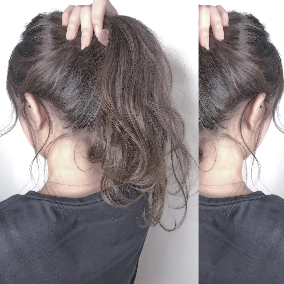 セミロング カラー ベージュカラー ブラウンカラー ハイライトカラー ハイライト ヘアカラー BOX mico.のヘアスタイル