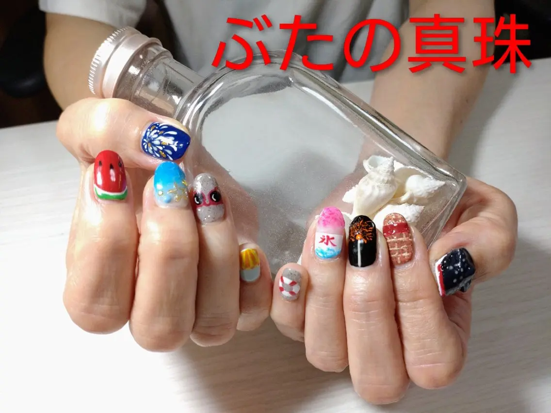 ネイル ハンドネイル 林 珠里のネイルデザイン
