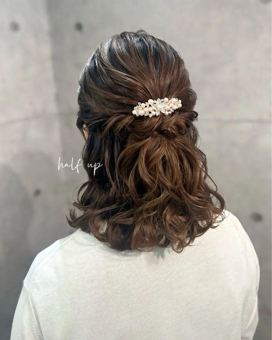 ミディアム ヘアアレンジ ヘアセット ヘアメイク/髪質改善 🎀Moeri🎀のヘアスタイル