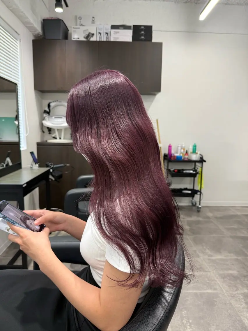 ロング カラー ヘアアレンジ ヘアカラー トリートメント ヘアセット 💗横浜美容室 💗HARUNAのヘアスタイル