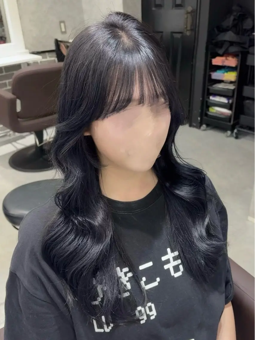 ロング 髪質改善 トリートメント カット ヘアカラー トリートメント あい❤︎ /髪質改善/韓国巻きのヘアスタイル