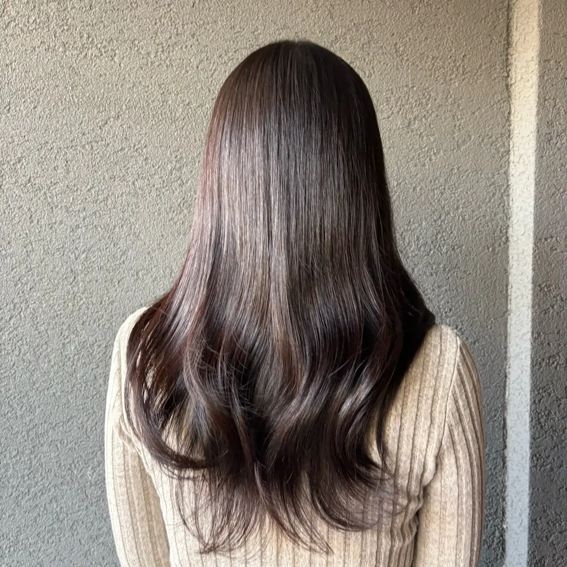 ロング カラー カット 友杉 香子のヘアスタイル