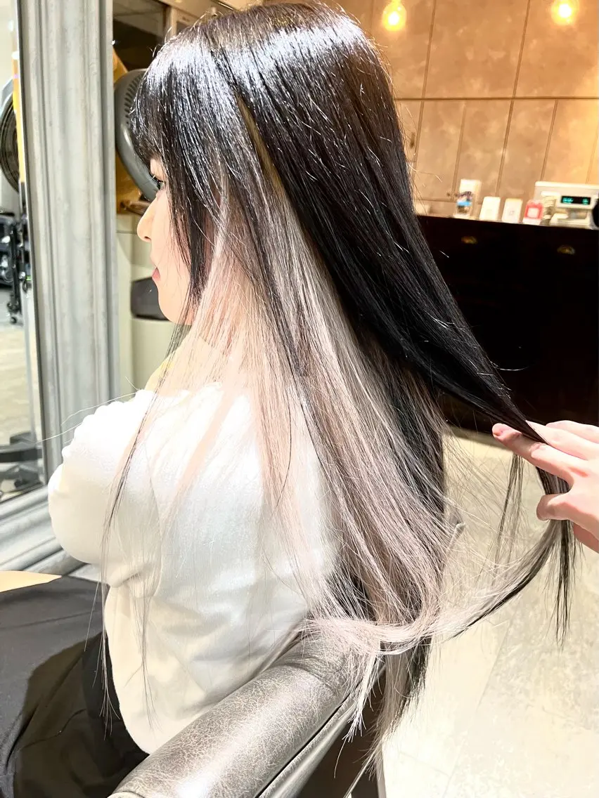 ロング カラー ヘアアレンジ ヘアカラー トリートメント ヘッドスパ ヘアセット 🌈インナーカラー ‘ショウマ’🌈のヘアスタイル