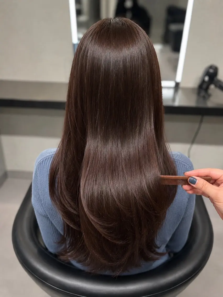 ミディアム カラー ブラウンカラー トリートメント 🌈ウルトワ水素 髪質改善naru🌈のヘアスタイル