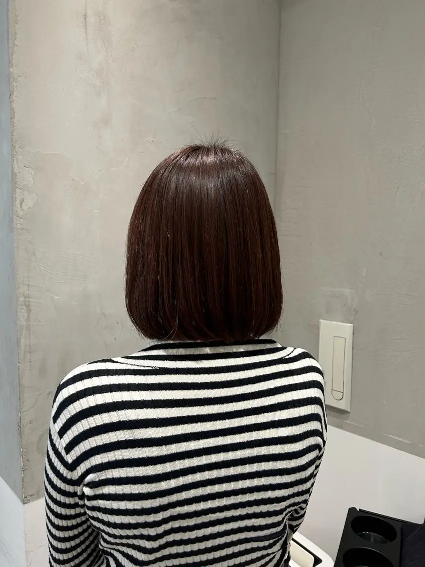 ミディアム ピンクブラウン ヘアカラー トリートメント ヘアセット ナチュラル/韓国💎 haruka 💎のヘアスタイル