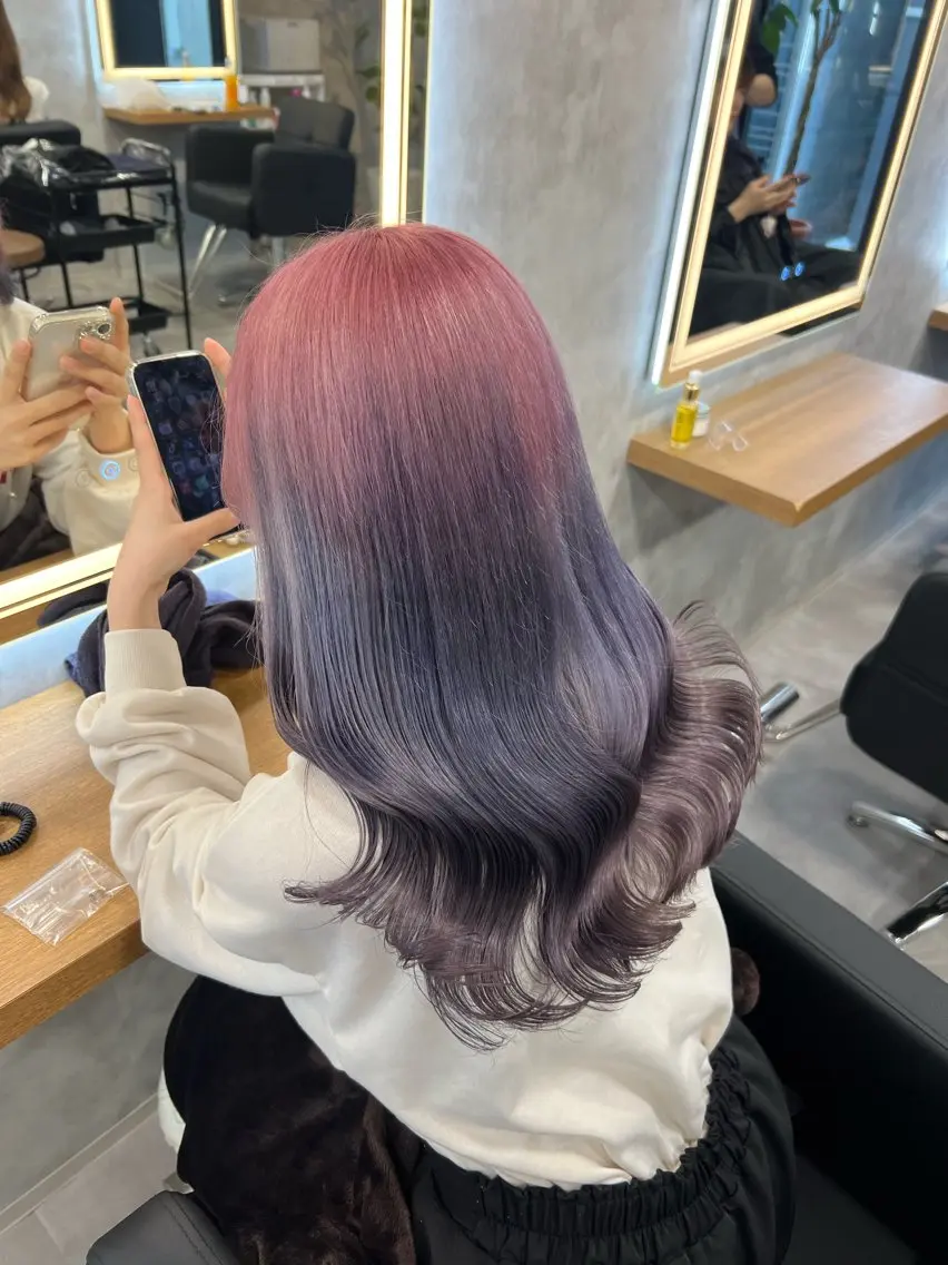ミディアム カラー ヘアカラー トリートメント ヘッドスパ ヘアセット 🎨ブリーチ職人 店長Takaya🎨のヘアスタイル