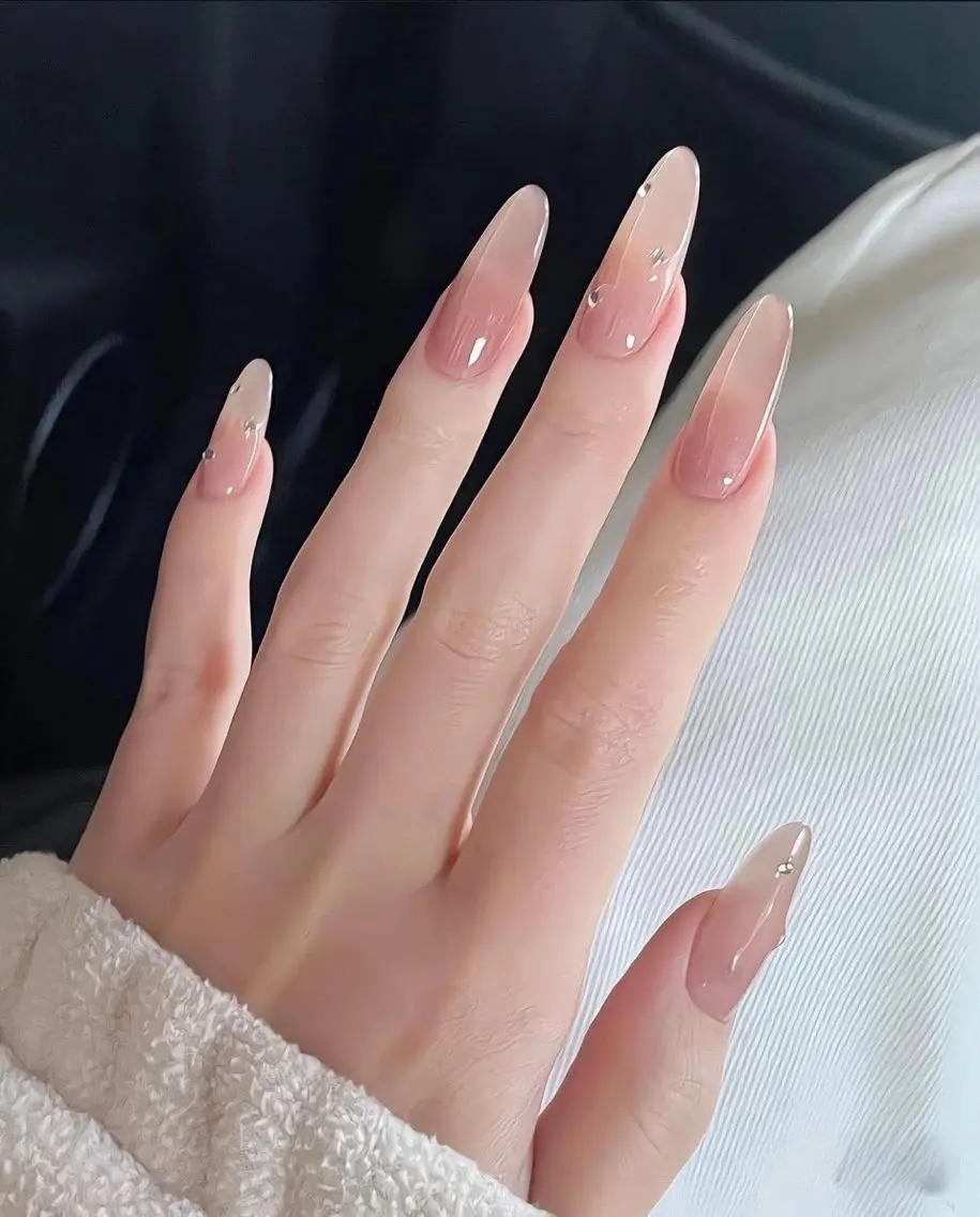 ネイル グラデーション キラキラネイル ピンク 春ネイル ワンホンネイル ハンドネイル RUBY Nail 日暮里店のネイルデザイン