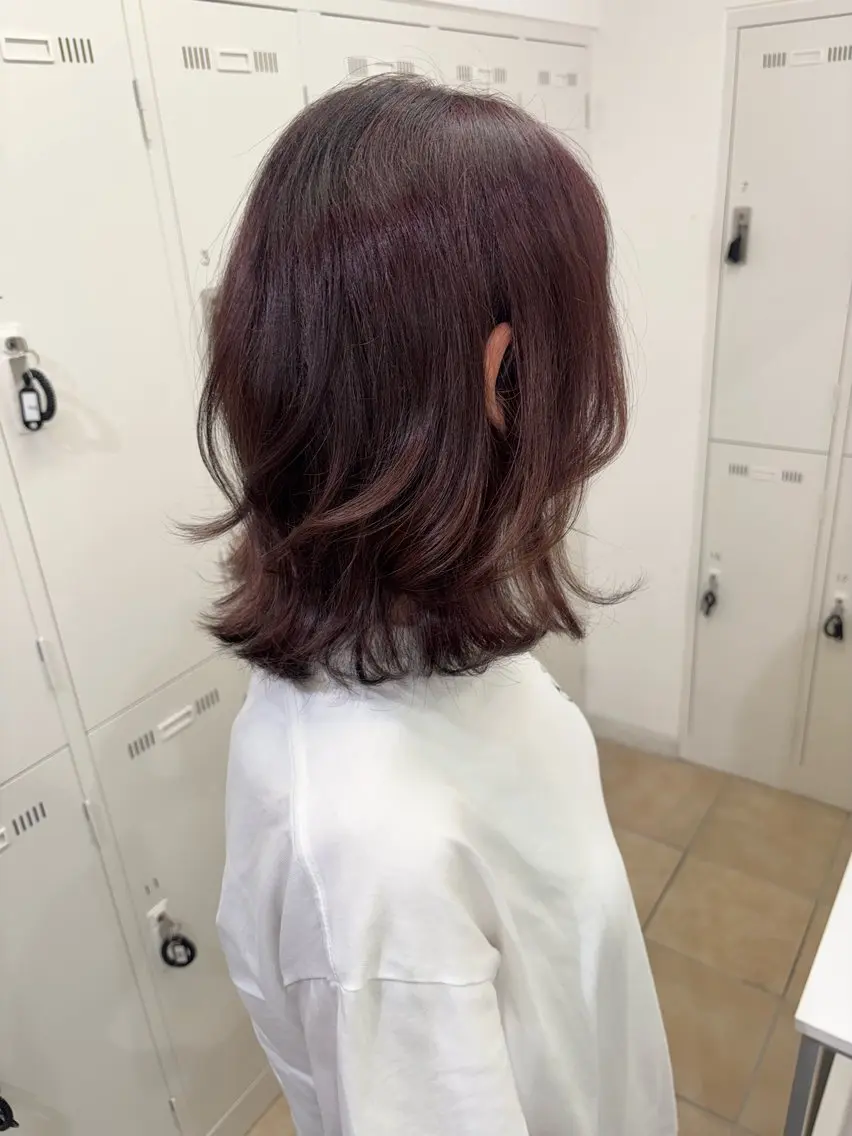 ミディアム カラー ブラウンカラー ラベンダーカラー ラベンダーブラウン カット ヘアカラー 西山梨々【5/1〜 復帰致します🌼】のヘアスタイル
