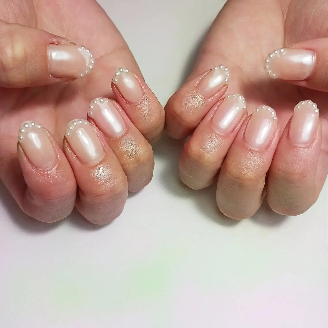 ネイル オーロラネイル ジェルネイル 持ち込み ショートネイル ハンドネイル owlnail /持込みデザイン専門のネイルデザイン
