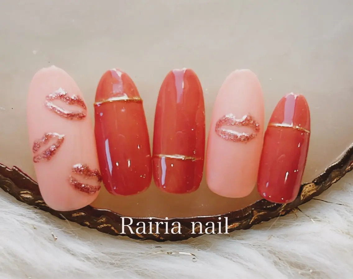 ネイル アートネイル ジェルネイル 持ち込み ニュアンスネイル パラジェル Rairia nail本八幡店のネイルデザイン