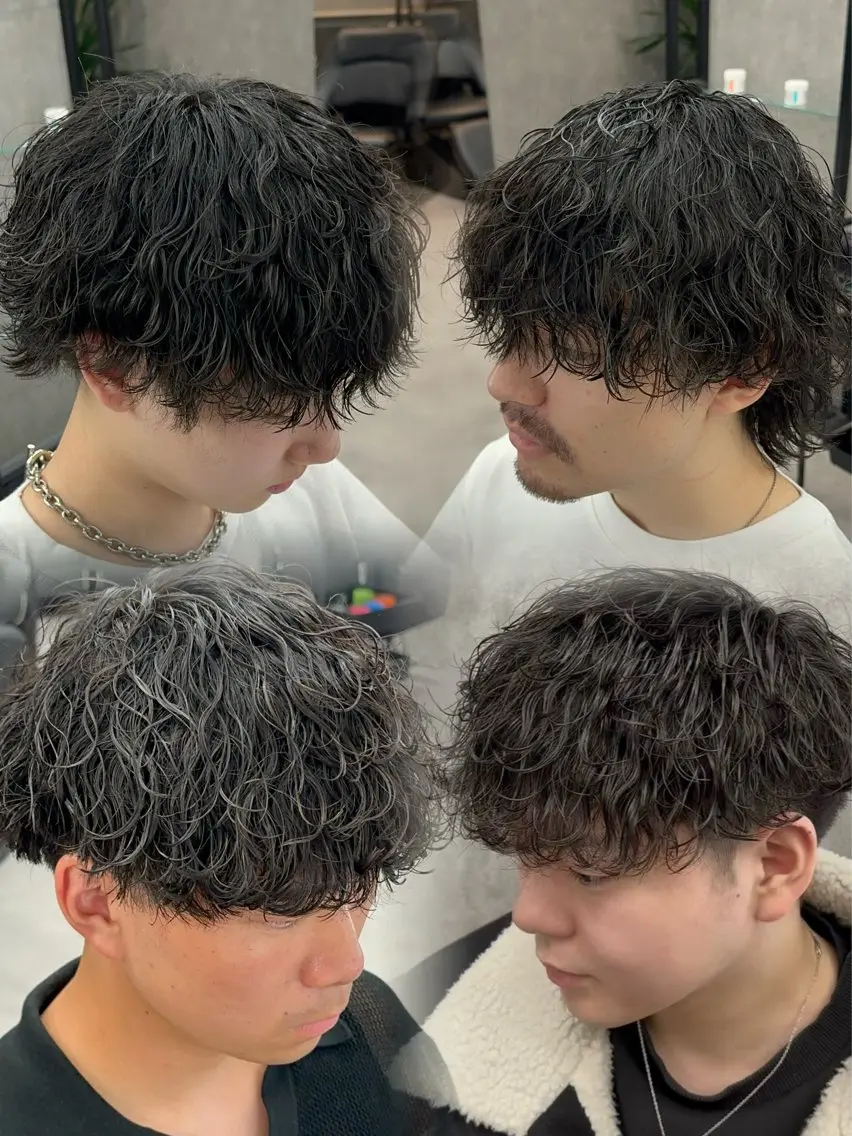 カラー パーマ メンズ メンズパーマ 波巻きパーマ スパイラルパーマ カット パーマ 札幌メンズ指名 No. 1/光👑のヘアスタイル
