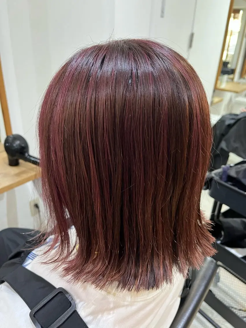 ミディアム カラー ✨🎨ブリーチなし 透明感カラー✨美友のヘアスタイル