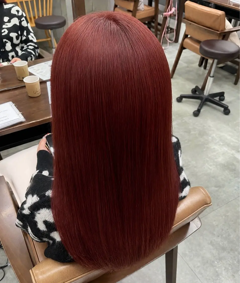 ミディアム カラー ヘアカラー トリートメント 縮毛矯正 / 透明感カラー首藤大翔のヘアスタイル