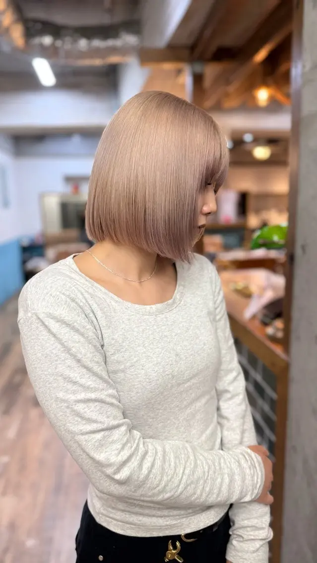 ミディアム カラー ヘアアレンジ ヘアカラー 🫧似合わせ/透明感 カラー🫧 ハルヒのヘアスタイル