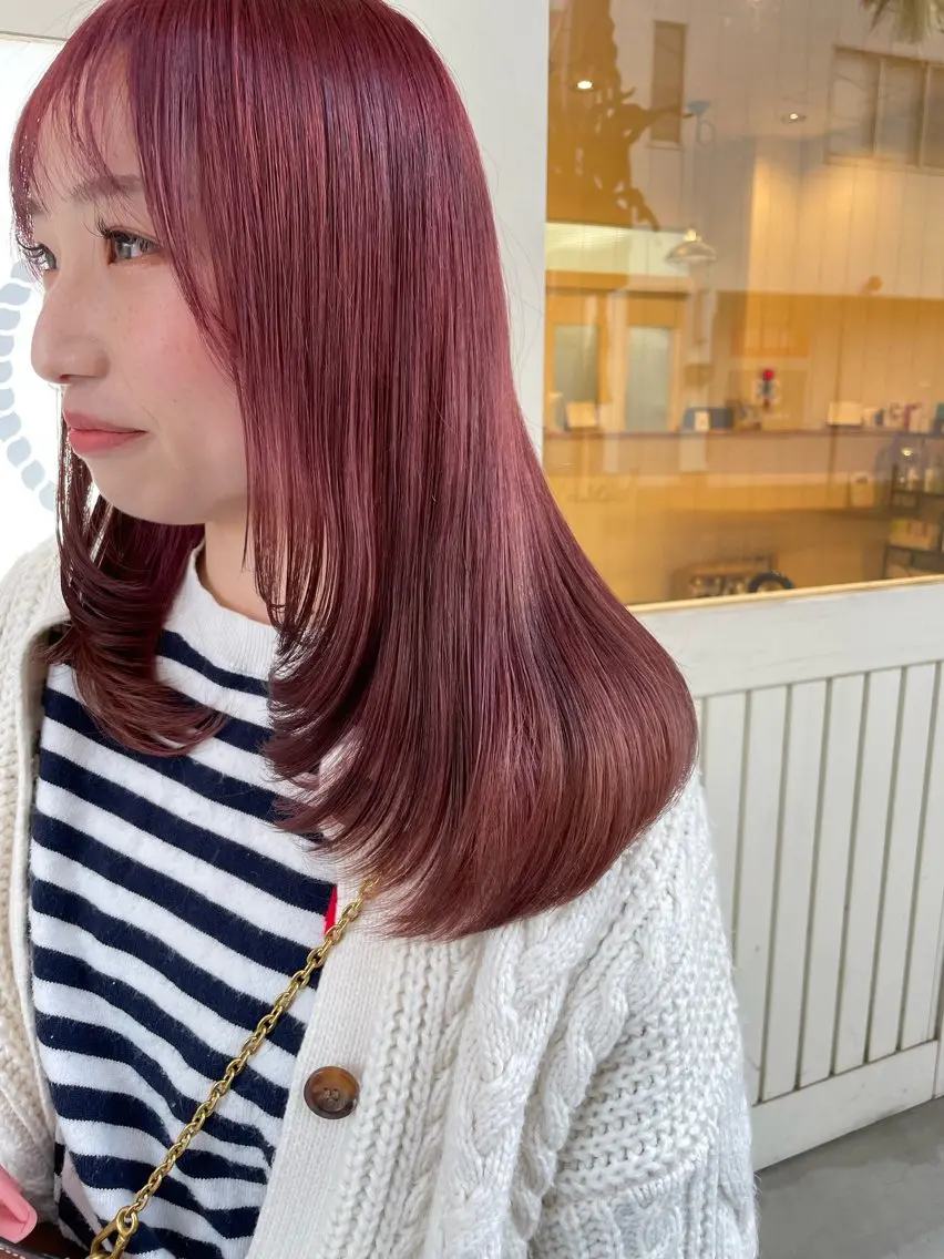 セミロング ヘアカラー トリートメント ☆髪質改善☆ 河野真也のヘアスタイル