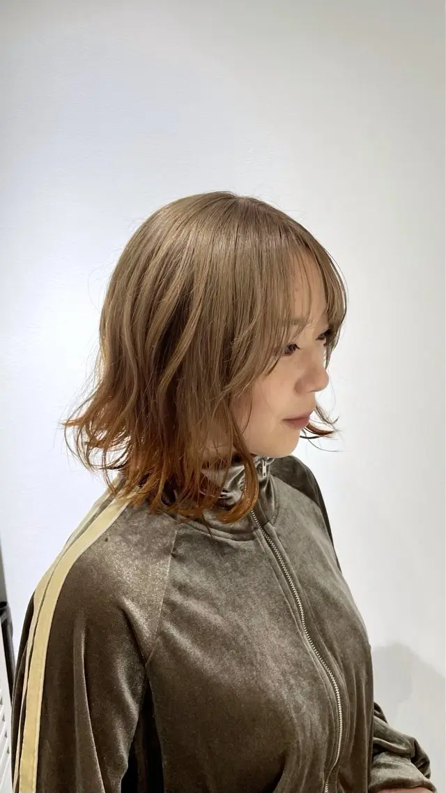 カラー ブリーチ ケアブリーチ デザインカラー ハイトーンカラー lin.ブリーチ デザインカラーのヘアスタイル