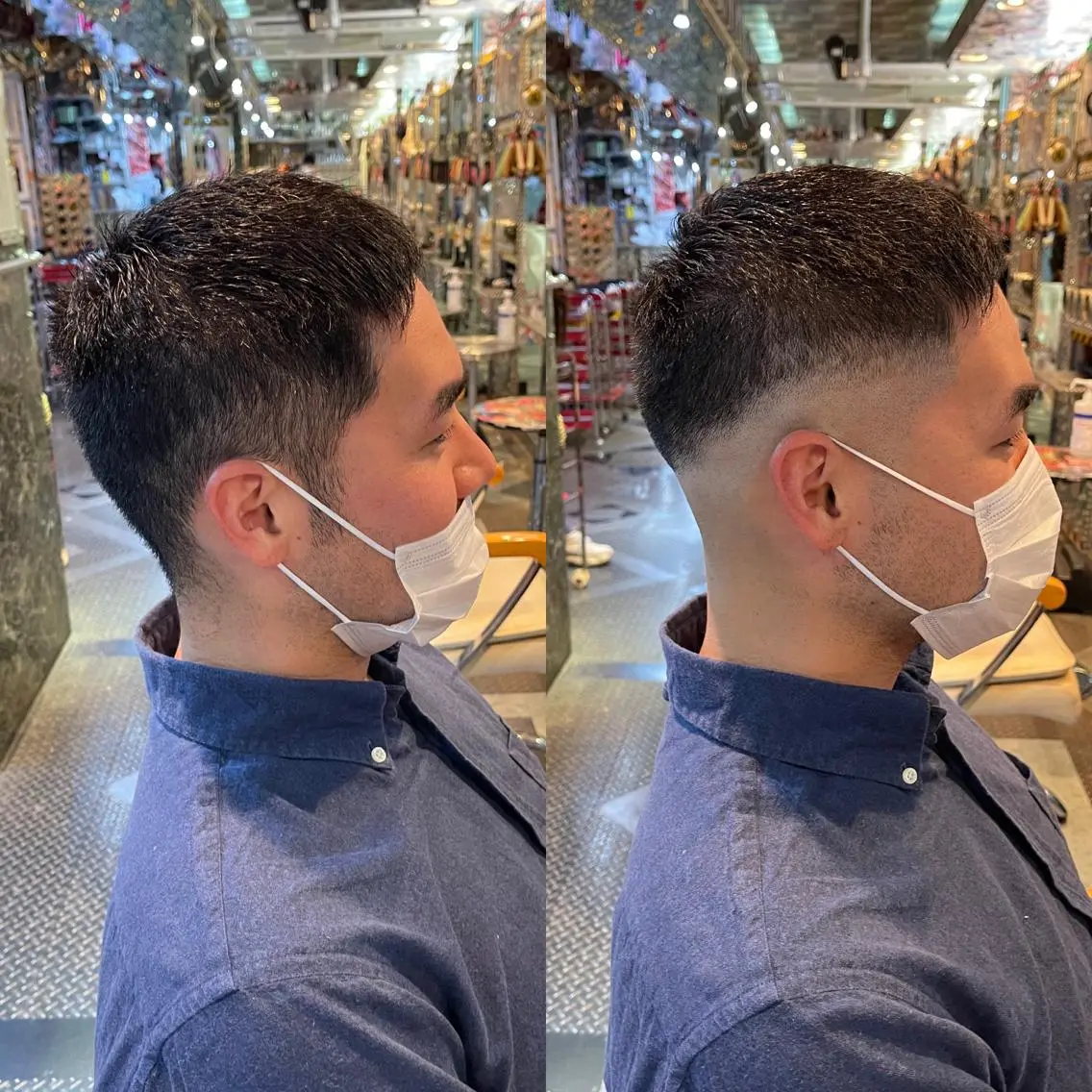 ショート パーマ ヘアアレンジ メンズ フェードカット スキンフェード 🌈派手髪エクステ ブレイズ🌈ひろとのヘアスタイル