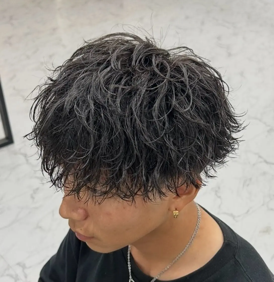 ショート カラー パーマ ヘアアレンジ メンズ 沖田 光世のヘアスタイル