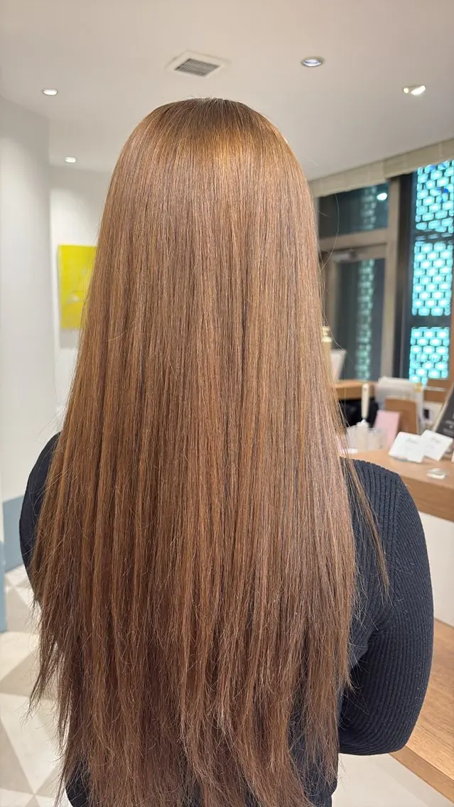 カラー ベージュカラー ブリーチ ブリーチなしカラー ヘアカラー トリートメント anji /ハイトーン・パーマのヘアスタイル