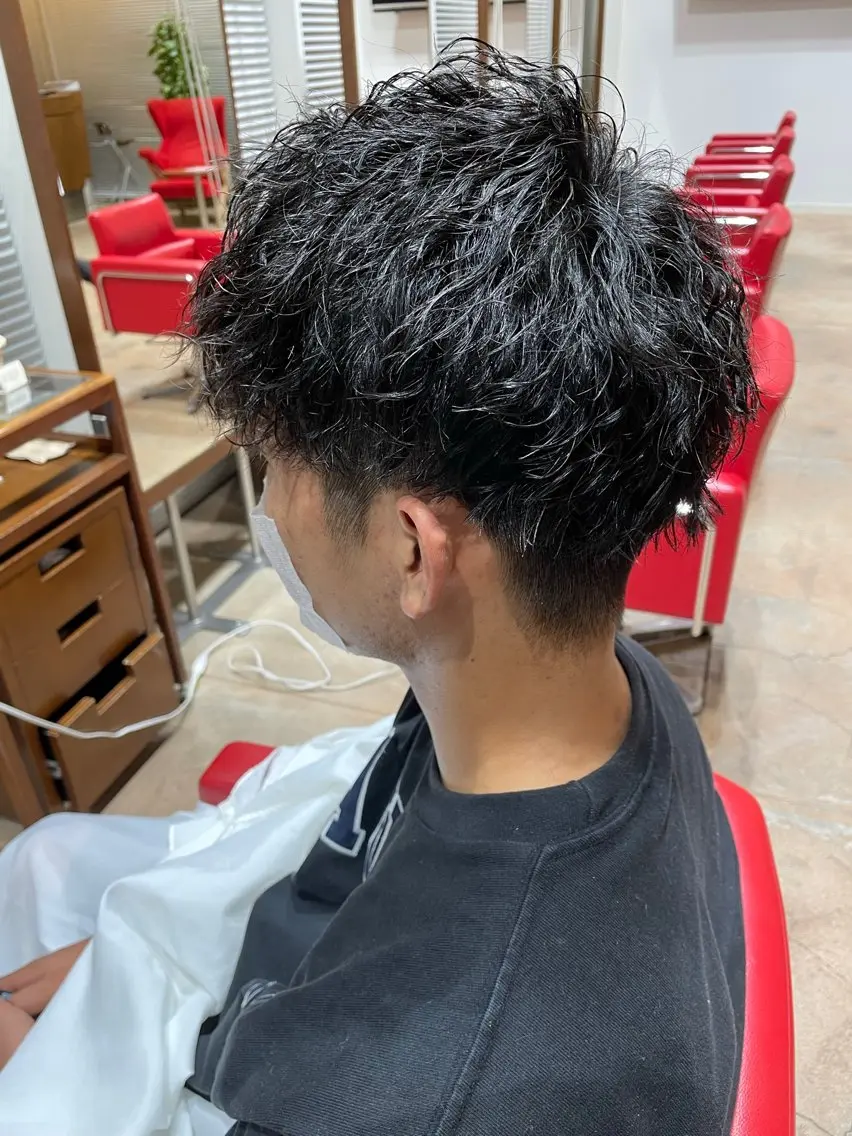 ショート パーマ カット パーマ レオン澄川 齊藤のヘアスタイル
