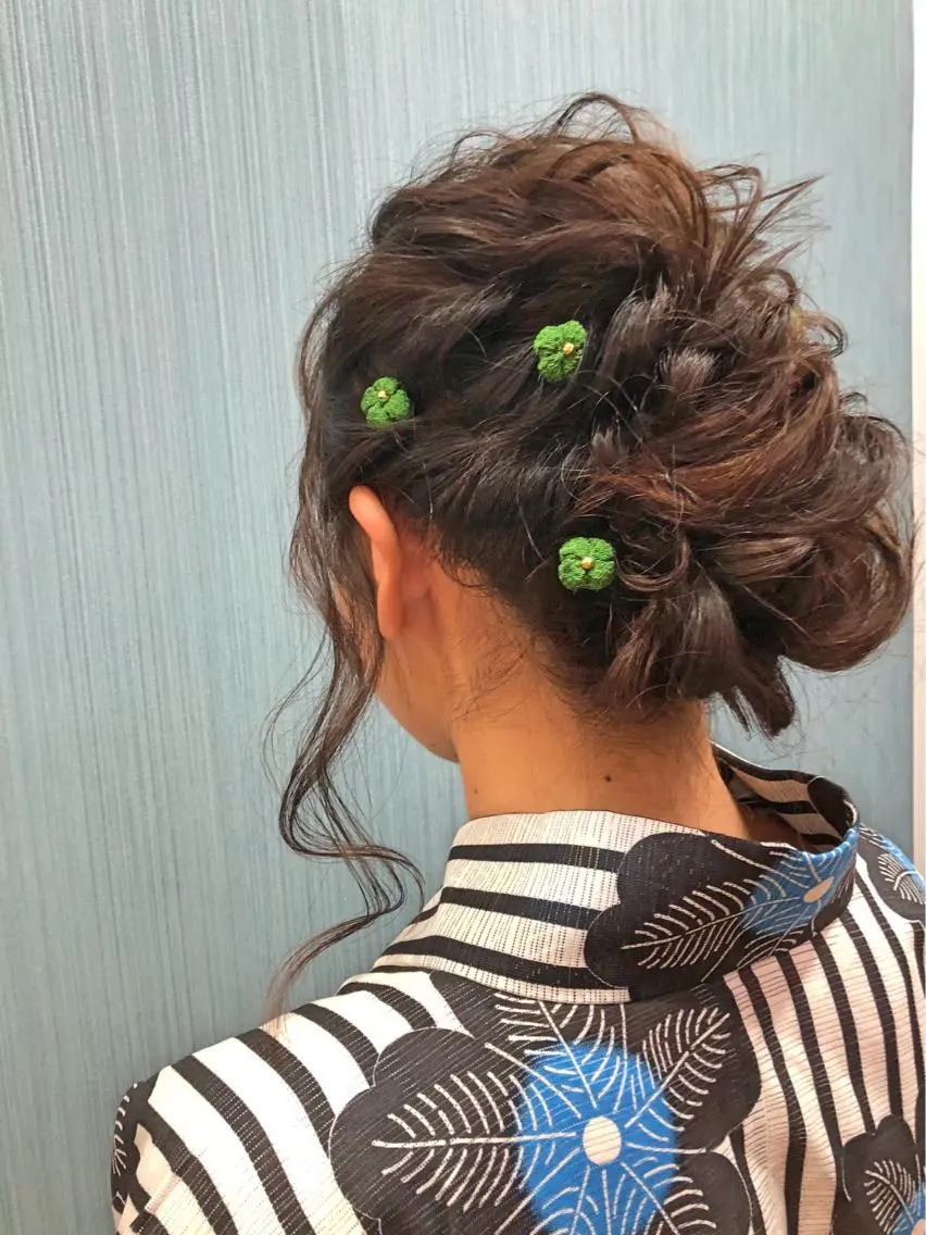 浴衣お着付け+ヘアセットさらに可愛くなってデートいきましょう！！の写真