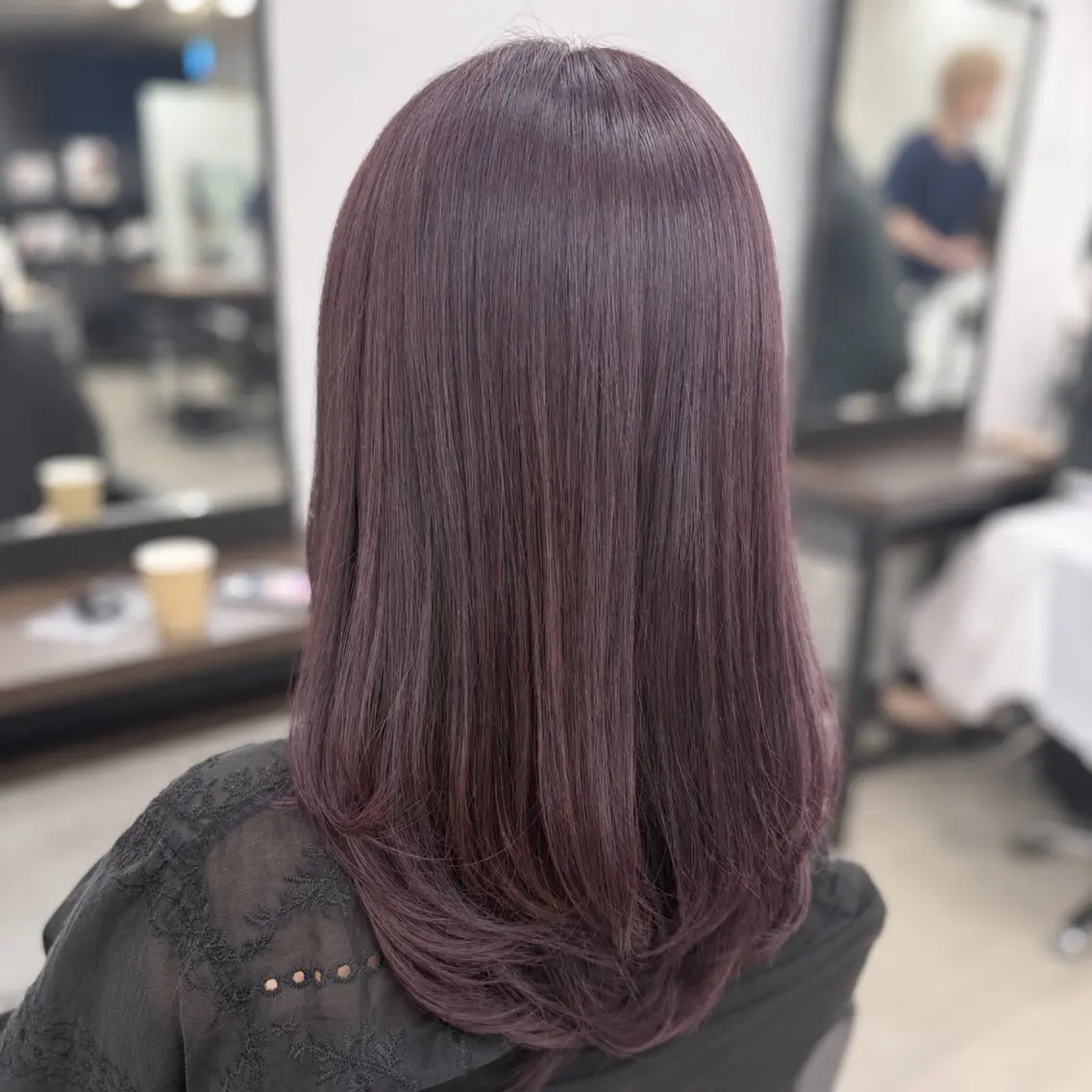 セミロング ヘアカラー 髪質改善/透明感カラ ー🥣💓rikoのヘアスタイル