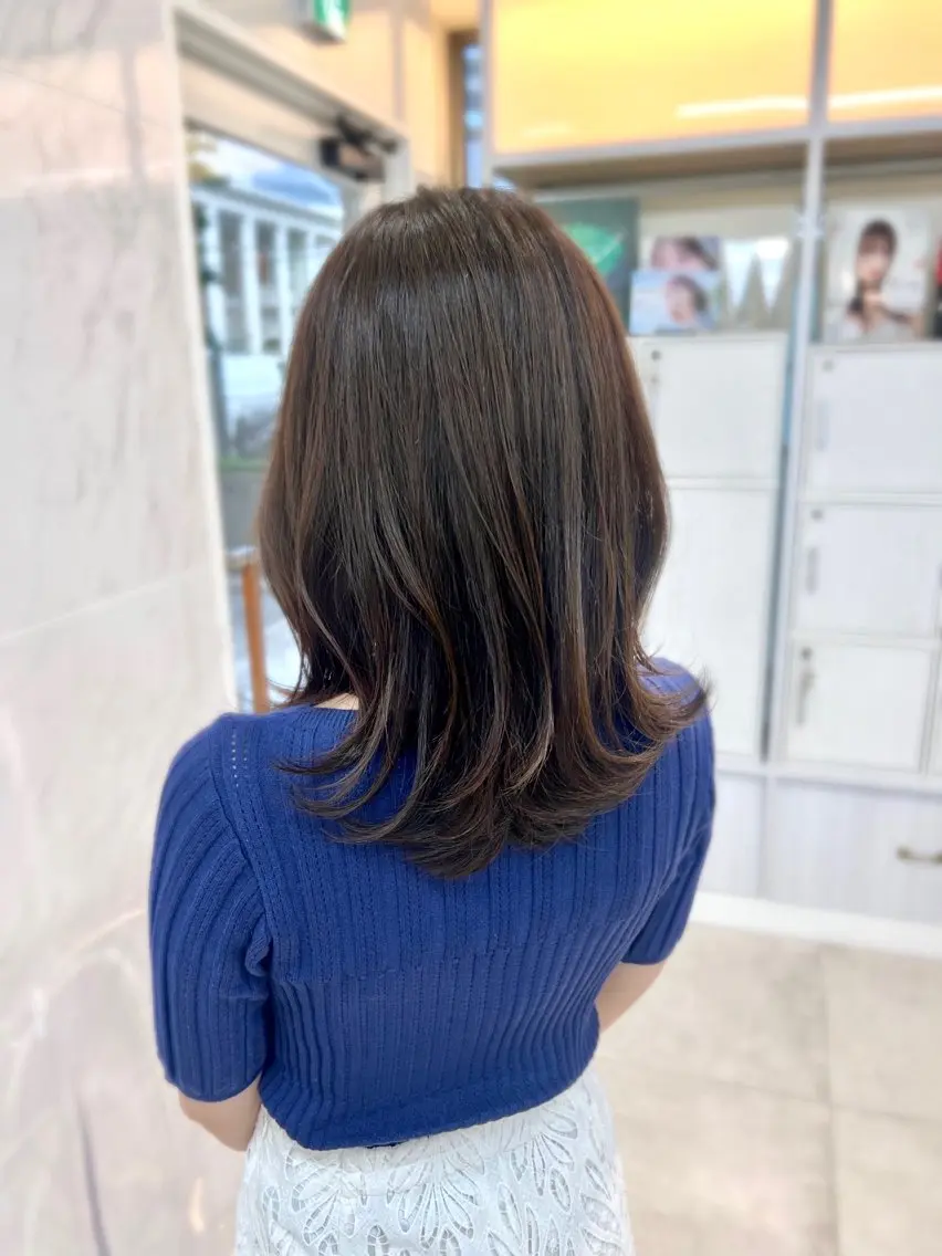 ミディアム 中顔面短縮 顔まわり新田大翔のヘアスタイル
