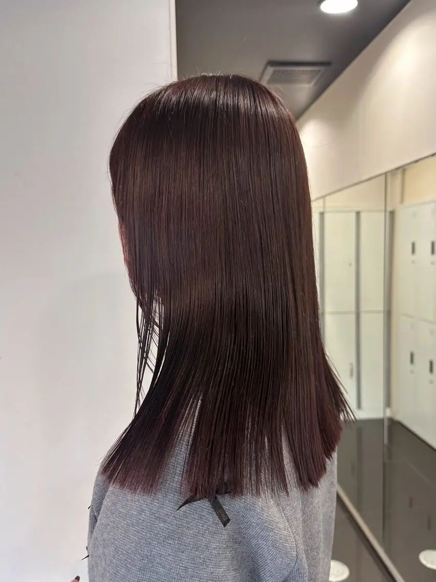 ミディアム カラー カット ヘアカラー トリートメント 暖色カラー /ヘアアレンジ/花鈴のヘアスタイル
